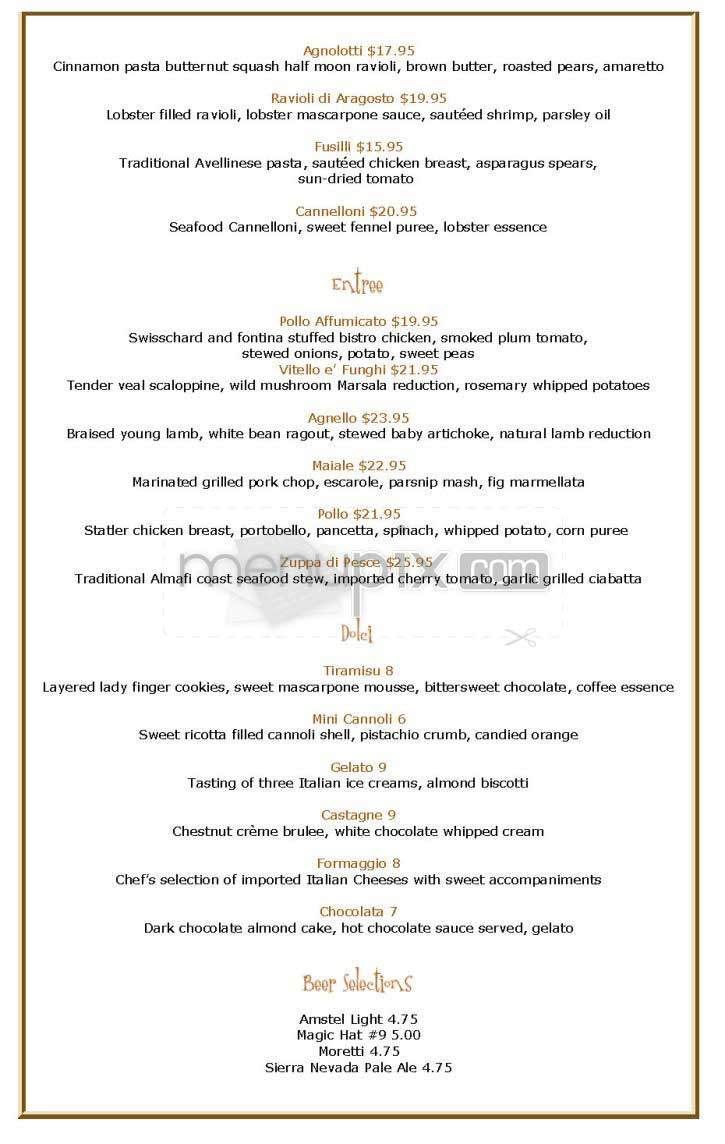 Piattini - Boston, MA menu_pic