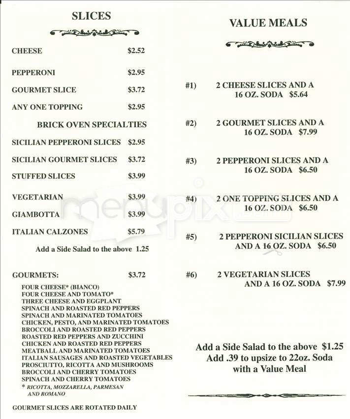Pizzeria Regina - Boston, MA menu_pic