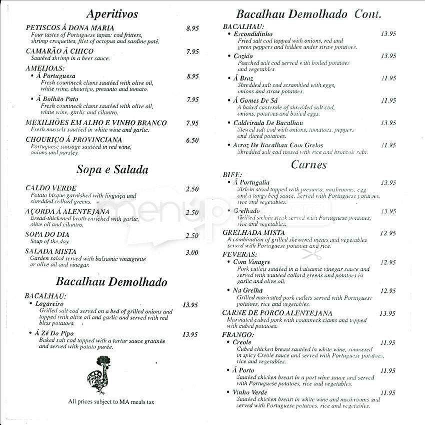 Portugalia - Cambridge, MA menu_pic