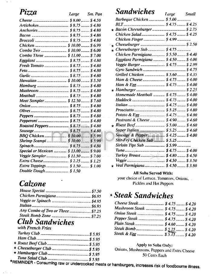 Primos - Boston, MA menu_pic