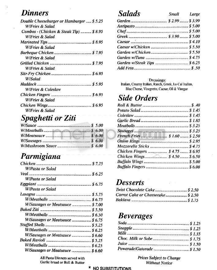 Primos - Boston, MA menu_pic
