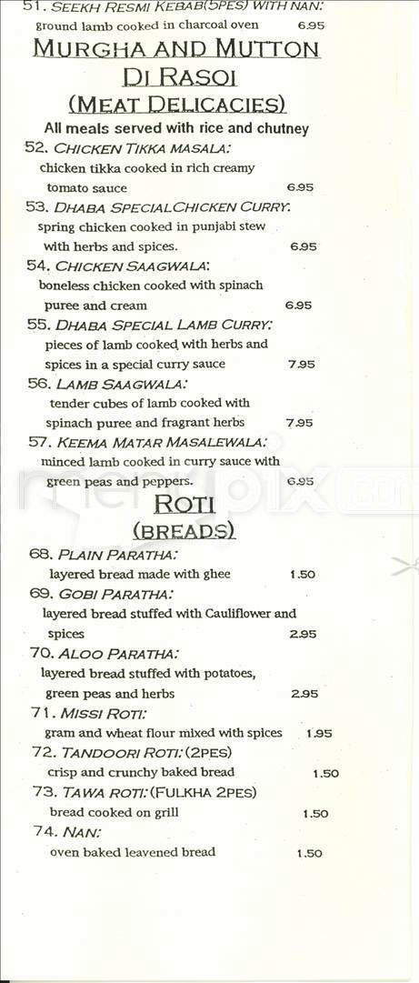 Punjabi Dhaba - Kingman, AZ menu_pic