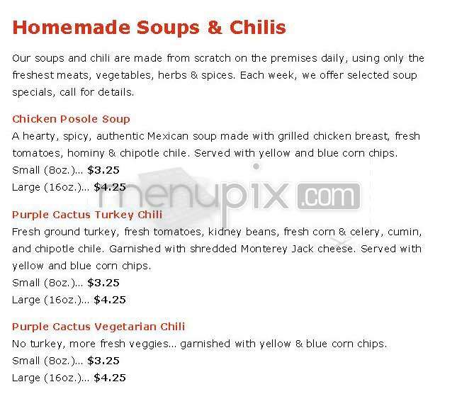 The Purple Cactus - Jamaica Plain, MA menu_pic