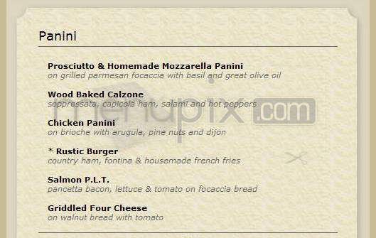 Rustic Kitchen - Boston, MA menu_pic