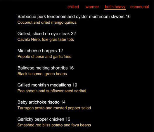 Saint - Boston, MA menu_pic