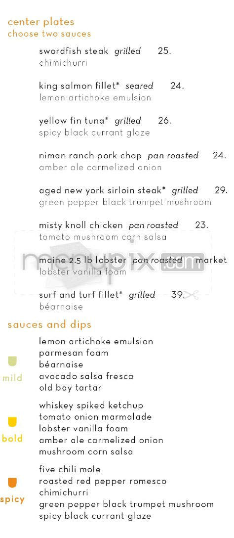 Sauciety (Boston Westin Waterfront) - Boston, MA menu_pic