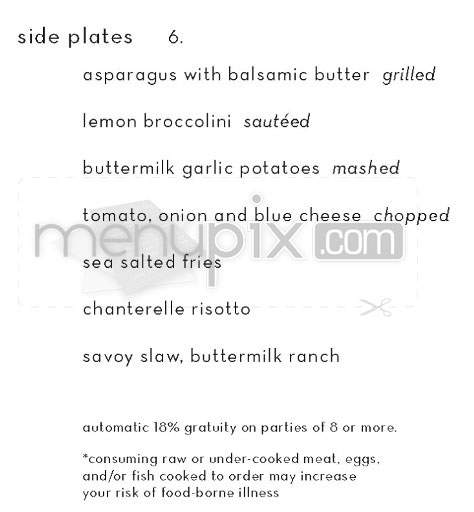 Sauciety (Boston Westin Waterfront) - Boston, MA menu_pic