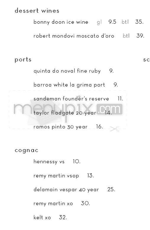 Sauciety (Boston Westin Waterfront) - Boston, MA menu_pic