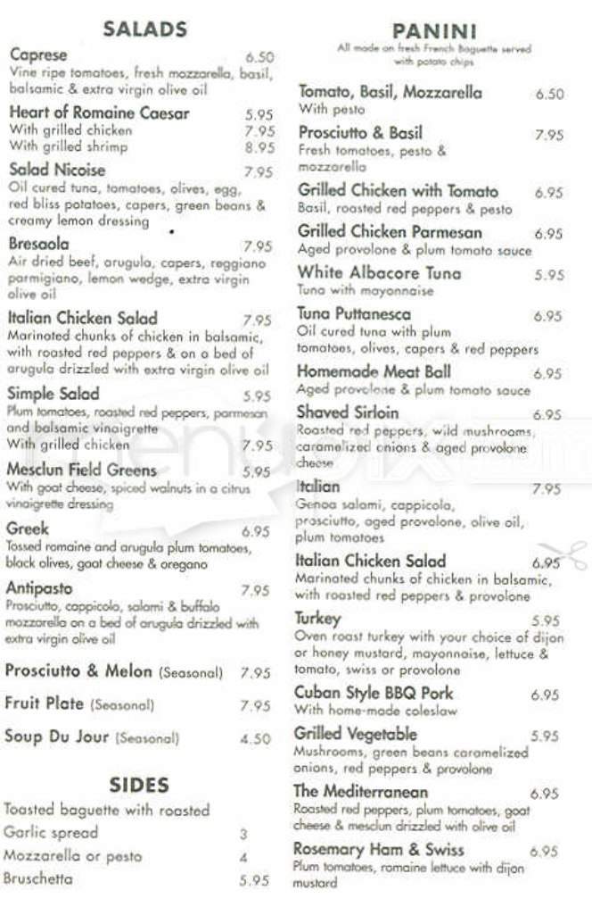 Scoozi Gourmet Pizza & Sandwich Bar - Boston, MA menu_pic