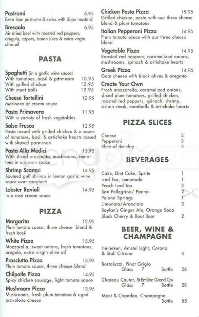 Scoozi Gourmet Pizza & Sandwich Bar - Boston, MA menu_pic