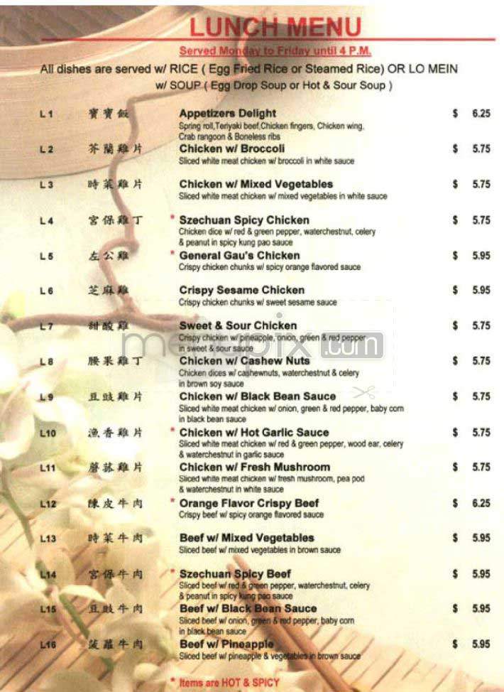 Shanghai Cafe - Boston, MA menu_pic
