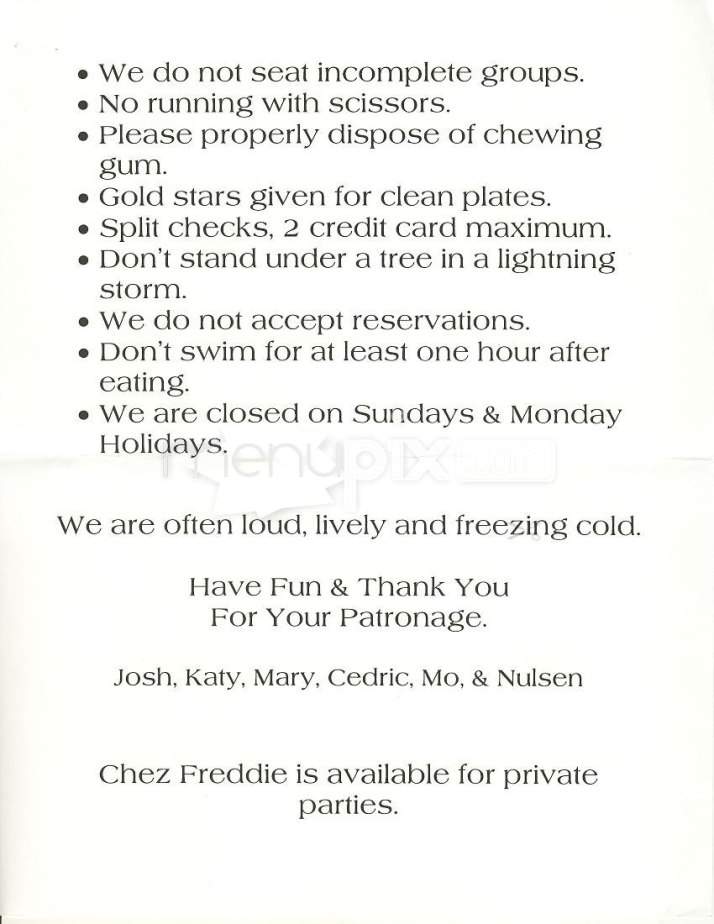 Silvertone Bar & Grill - Boston, MA menu_pic