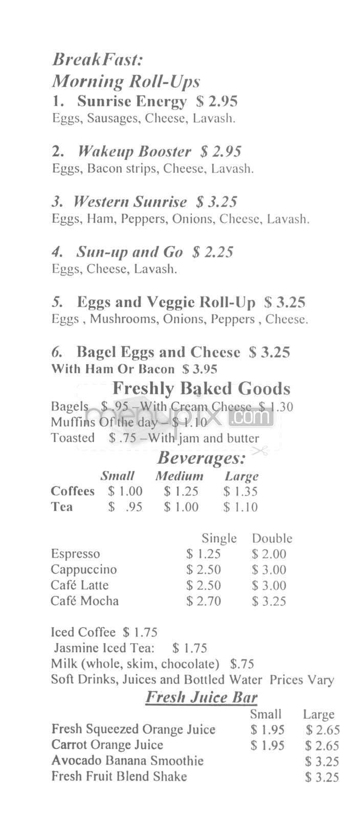 Souper Roll Up Cafe - Cambridge, MA menu_pic