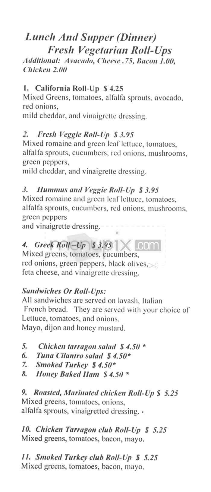 Souper Roll Up Cafe - Cambridge, MA menu_pic