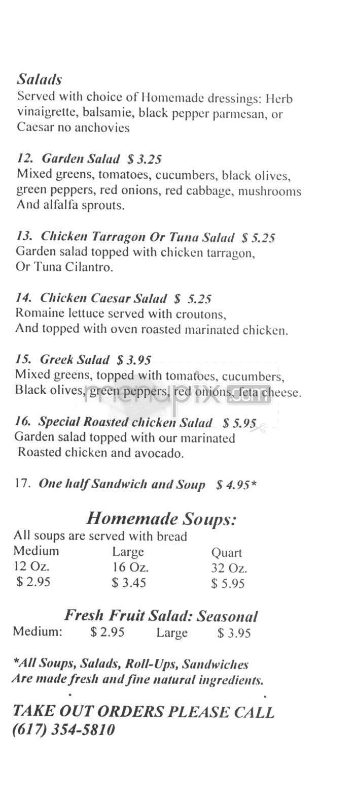 Souper Roll Up Cafe - Cambridge, MA menu_pic