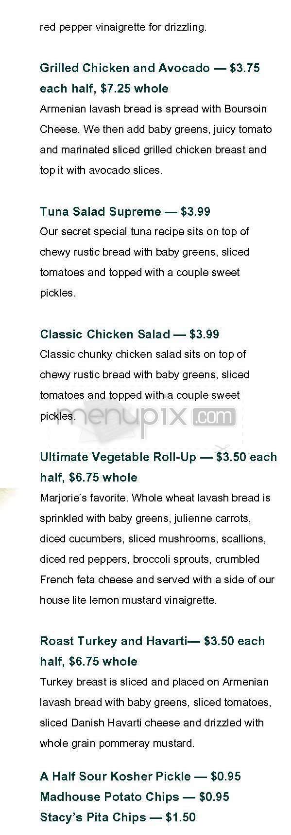 New England Soup Factory - Brookline, MA menu_pic