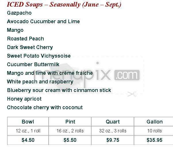 New England Soup Factory - Brookline, MA menu_pic