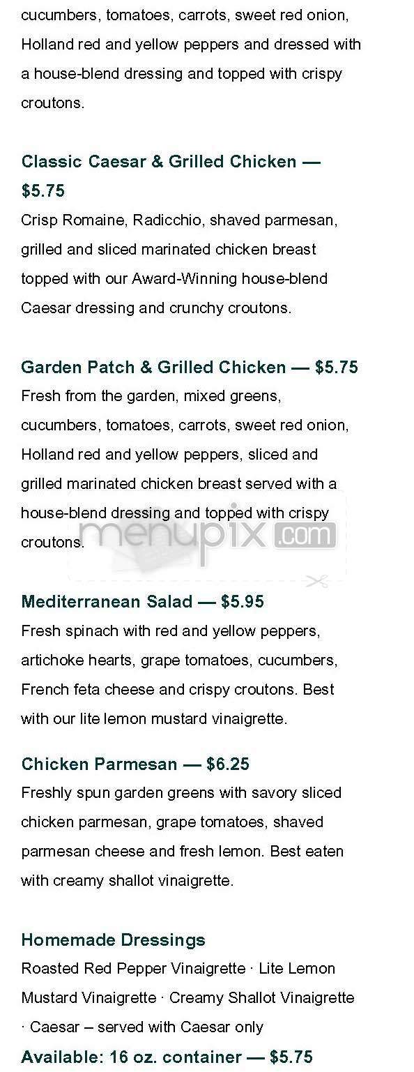 New England Soup Factory - Brookline, MA menu_pic