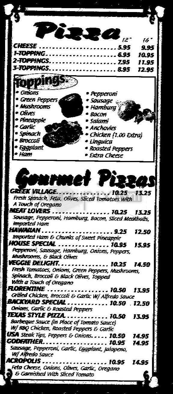 South Bay Grill - Boston, MA menu_pic