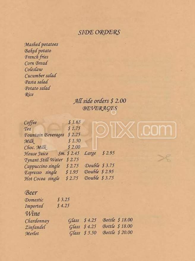 Speeder & Earl's (Copley Square Hotel) - Boston, MA menu_pic