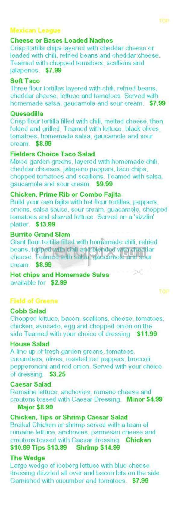Sports Depot - Allston, MA menu_pic