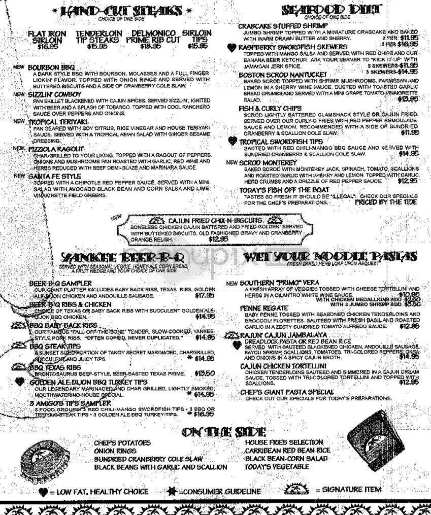 Sunset Grill & Tap - Allston, MA menu_pic