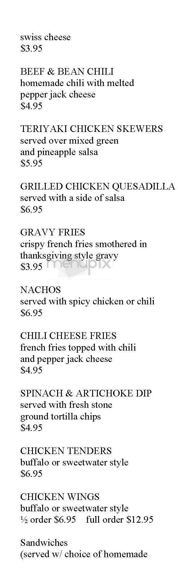 Sweet Water Cafe - Boston, MA menu_pic