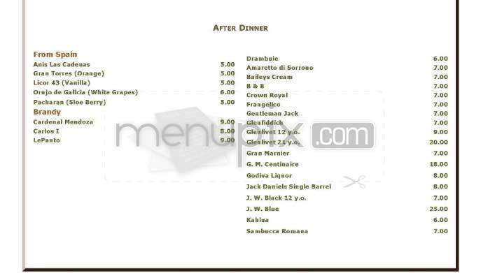 Tapeo - Boston, MA menu_pic