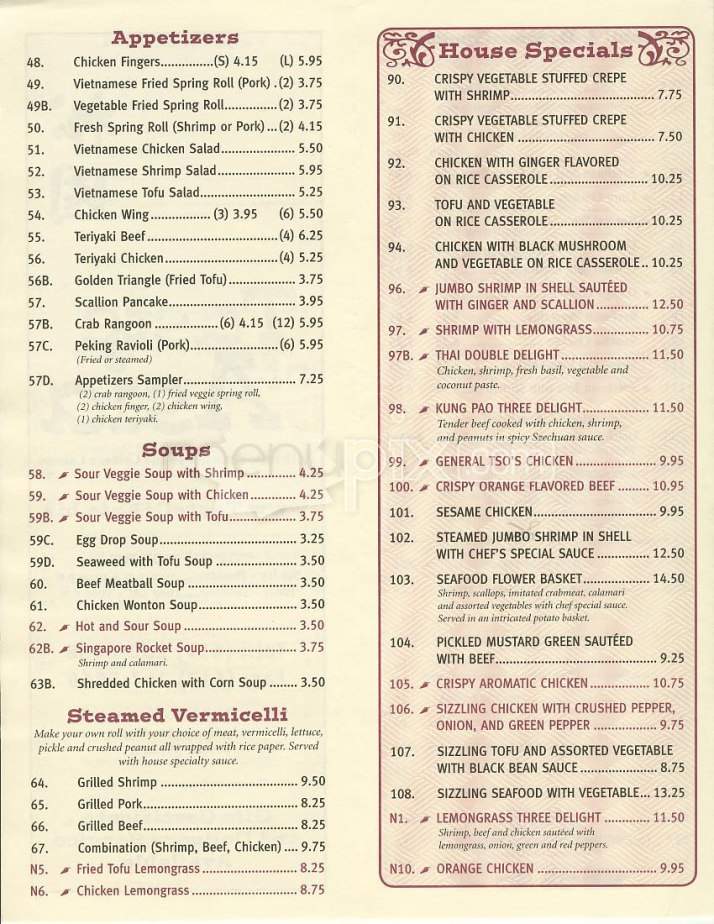 Taste of Asia - Kauai, HI menu_pic