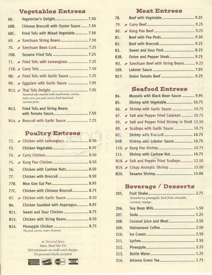 Taste of Asia - Kauai, HI menu_pic
