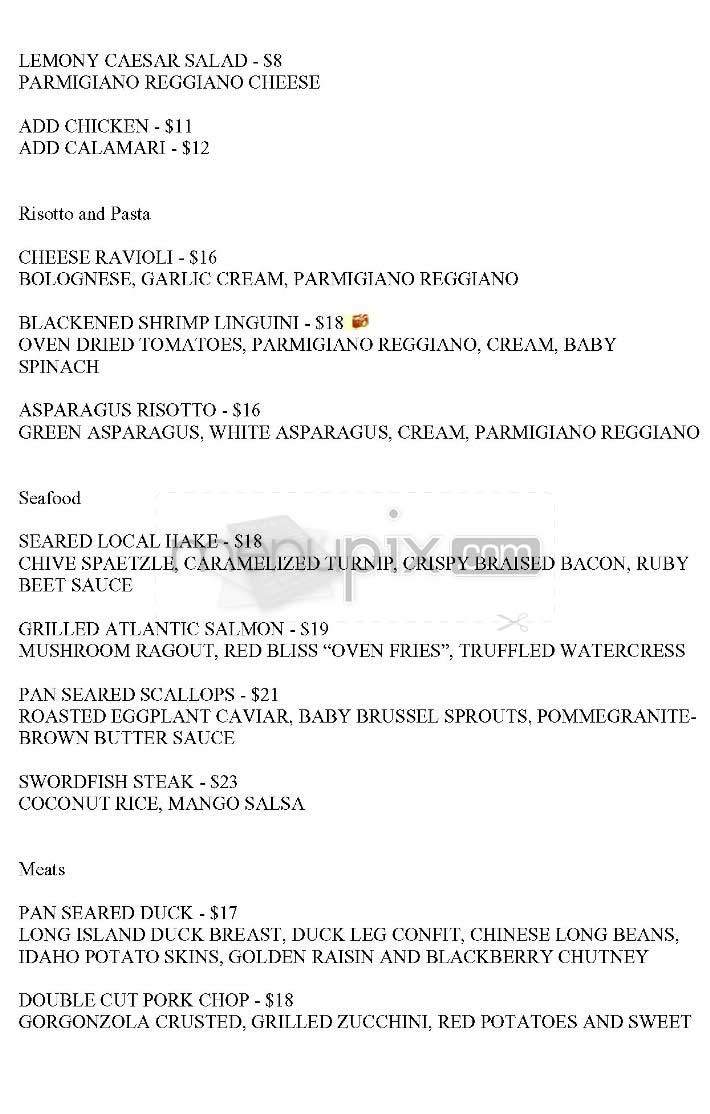 Temple Bar - Cambridge, MA menu_pic