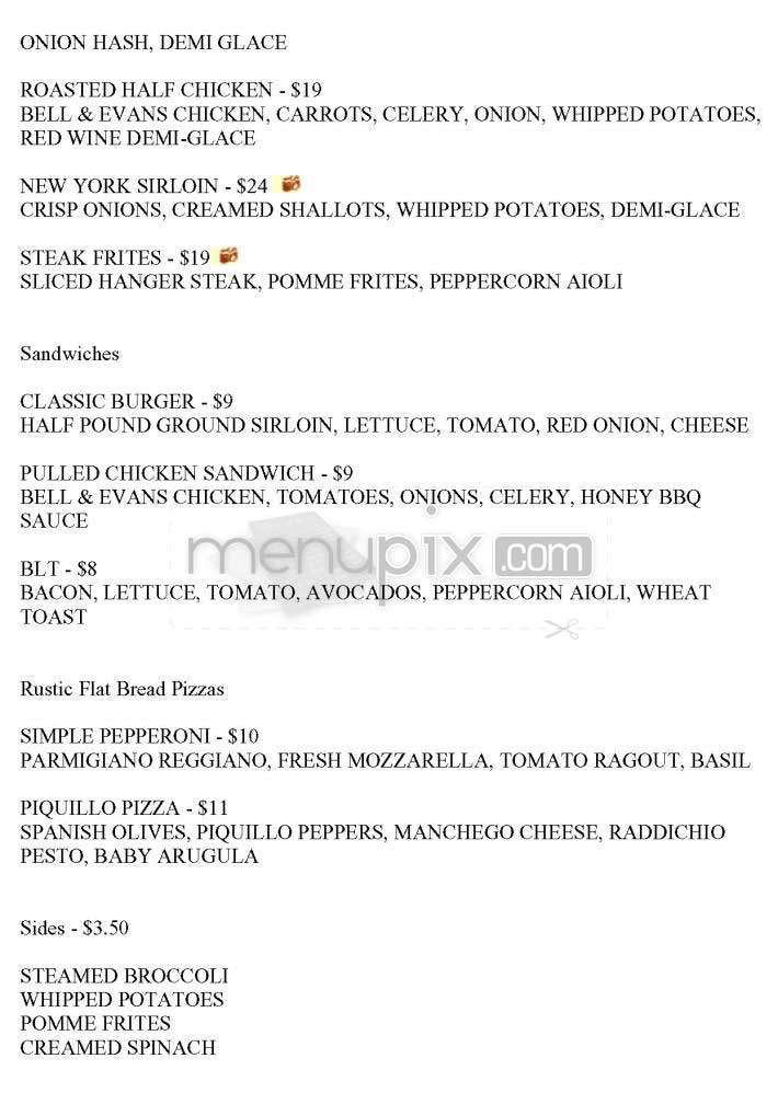Temple Bar - Cambridge, MA menu_pic