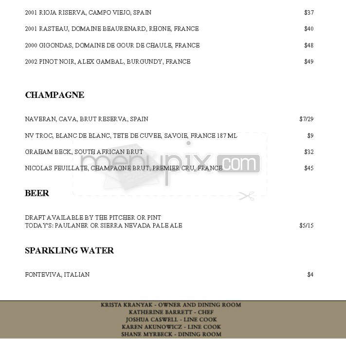 Ten Tables - Jamaica Plain, MA menu_pic