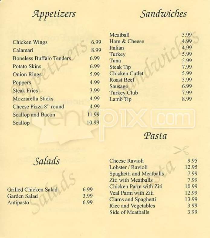 The WaterFront Cafe Bar-Grill - Boston, MA menu_pic