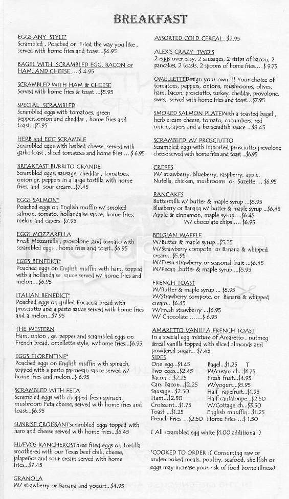 Thornton's - Boston, MA menu_pic