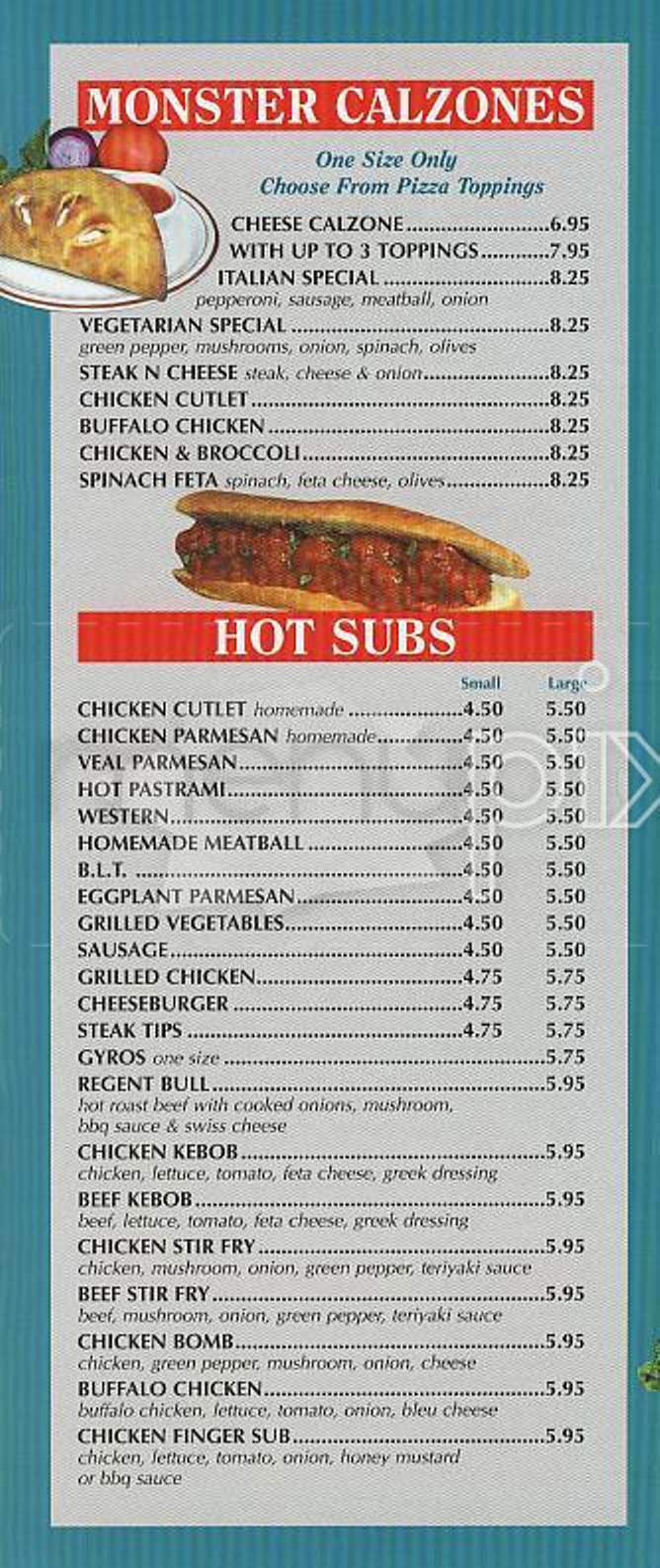 Tommy's Famous NY Pizza - Cambridge, MA menu_pic