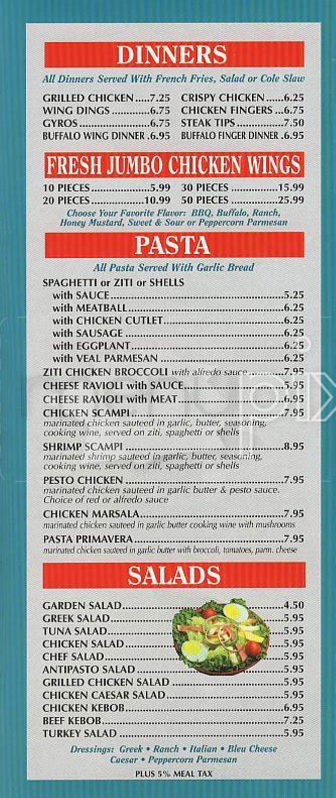 Tommy's Famous NY Pizza - Cambridge, MA menu_pic