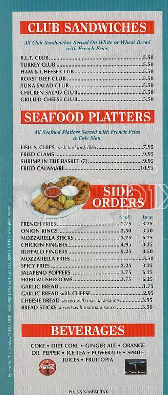 Tommy's Famous NY Pizza - Cambridge, MA menu_pic