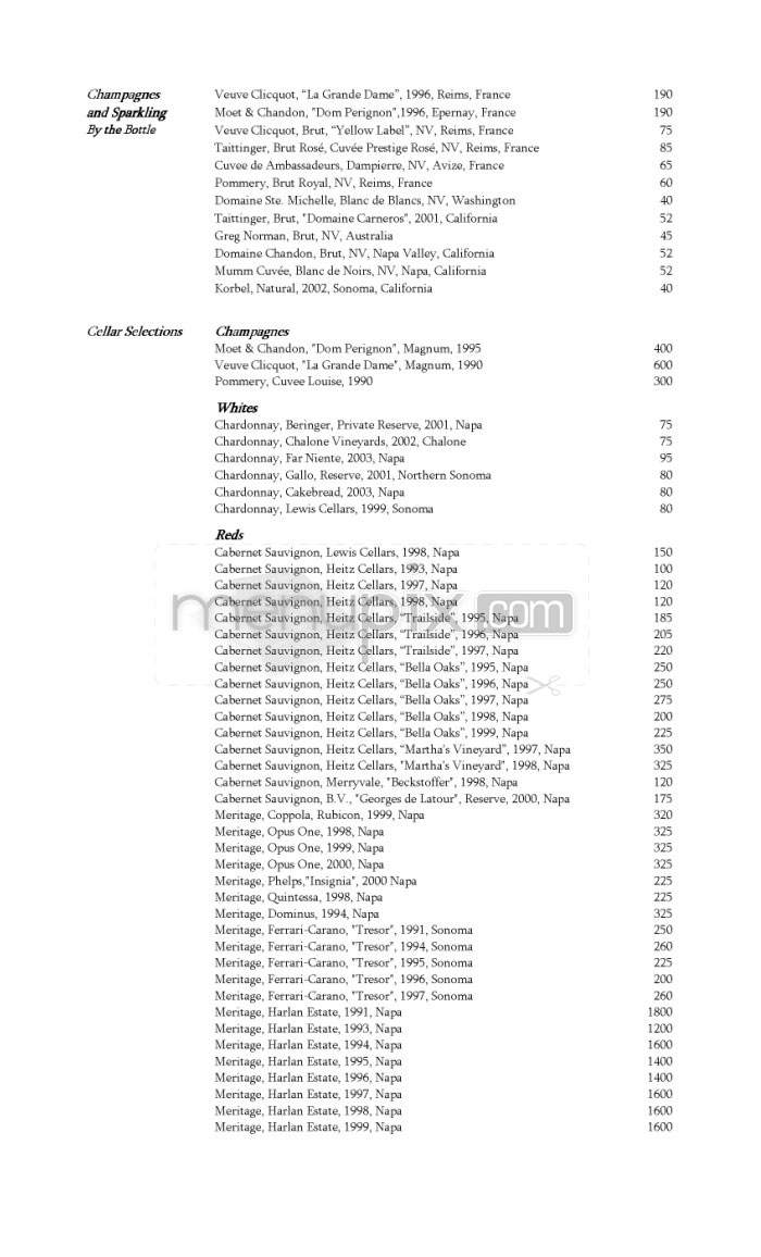 Top of the Hub - Boston, MA menu_pic