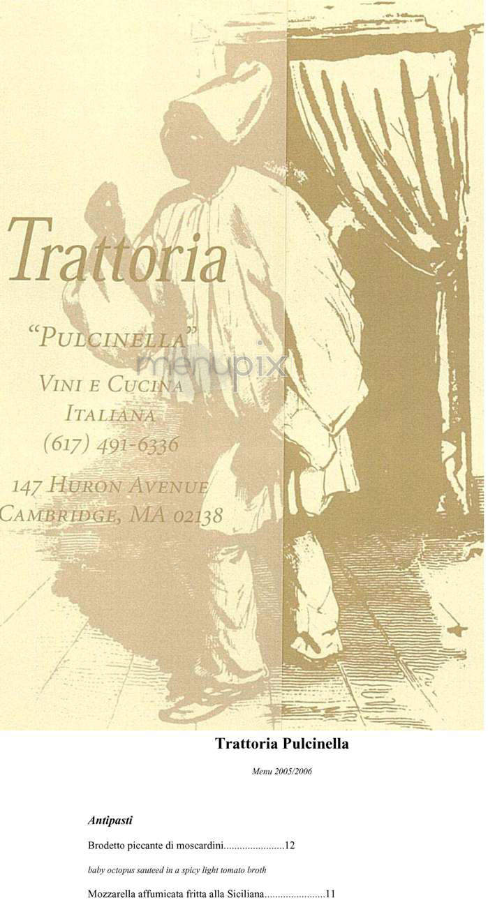 Trattoria Pulcinella - Cambridge, MA menu_pic
