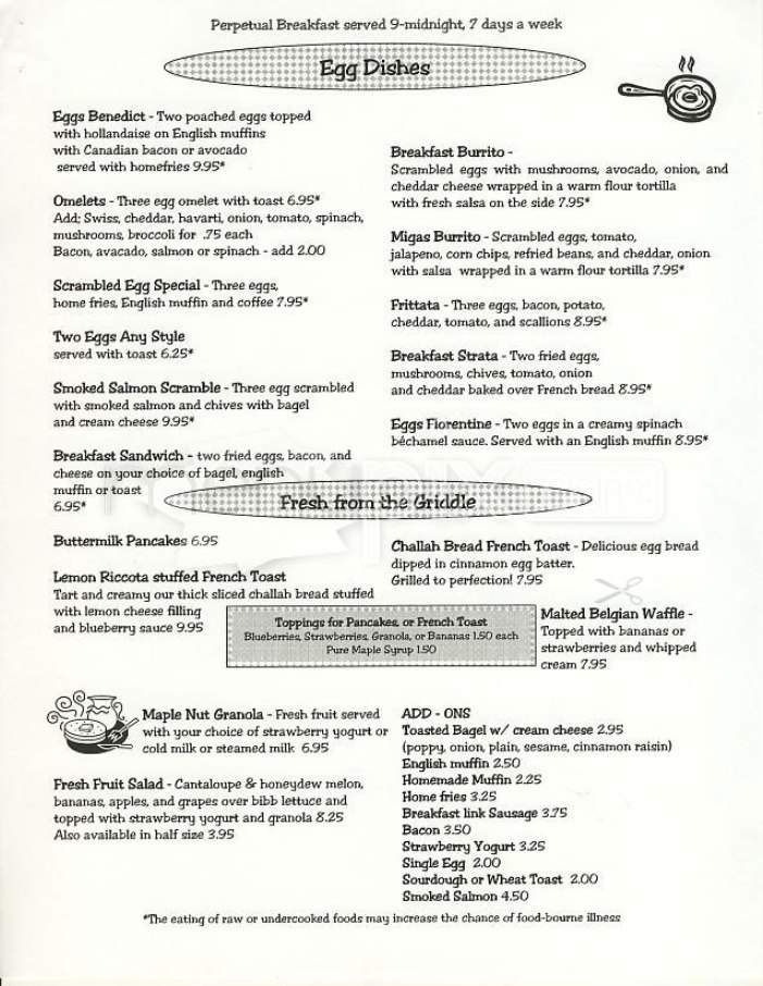Trident Cafe - Boston, MA menu_pic