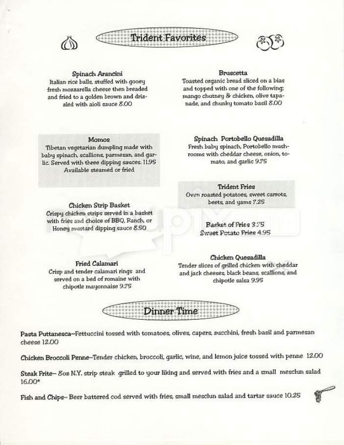 Trident Cafe - Boston, MA menu_pic