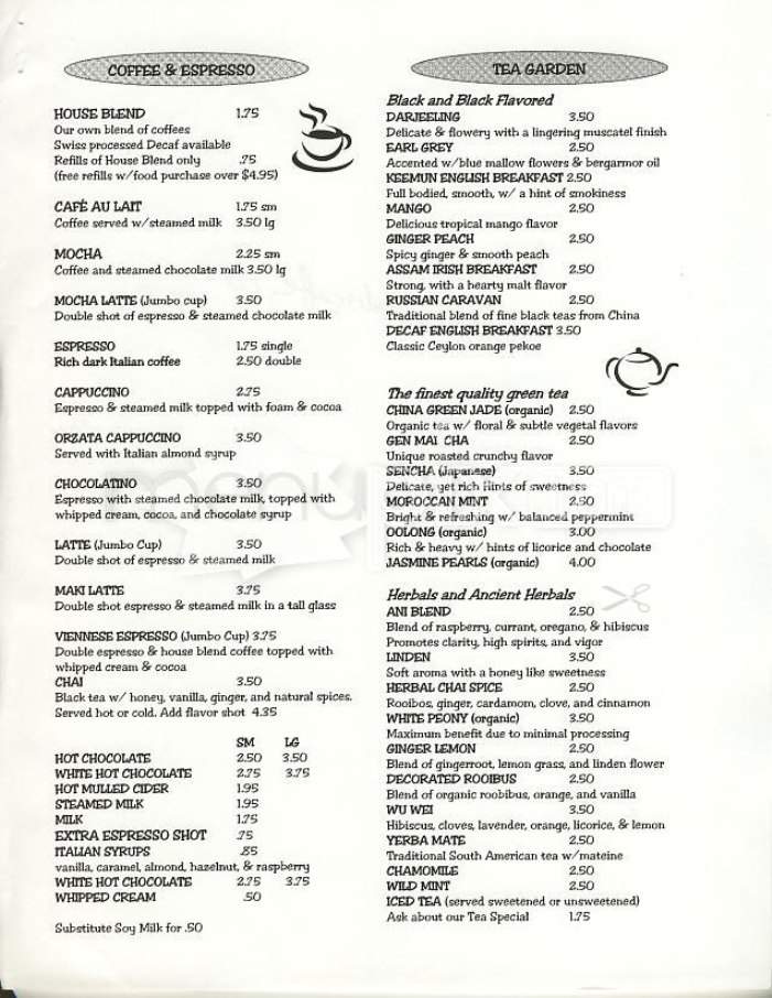 Trident Cafe - Boston, MA menu_pic