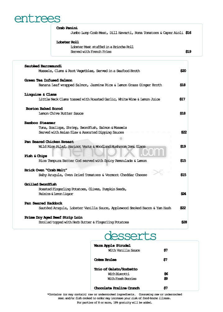 Turner Fisheries Restaurant and Bar - Boston, MA menu_pic
