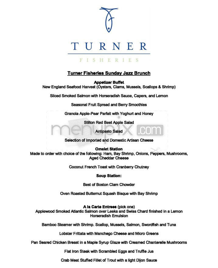 Turner Fisheries Restaurant and Bar - Boston, MA menu_pic