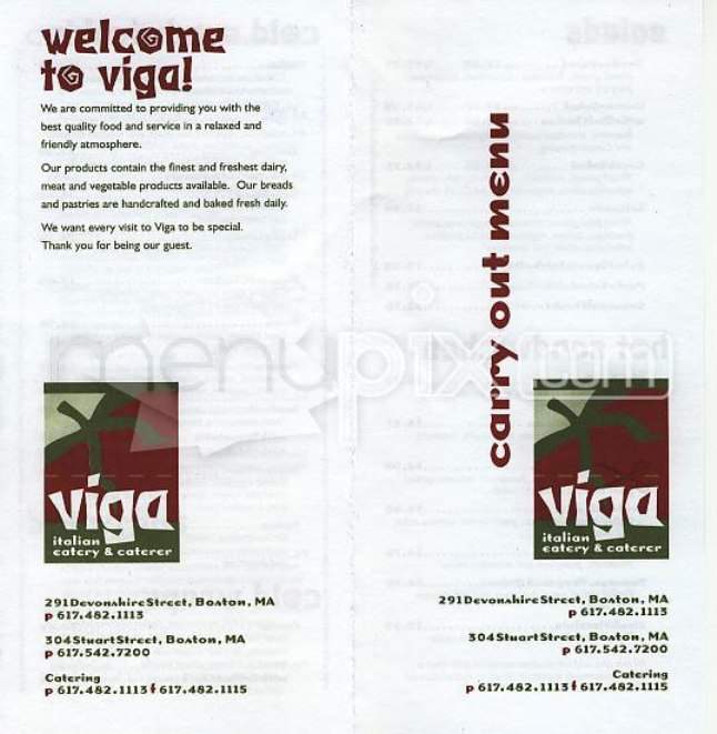 Viga - Boston, MA menu_pic