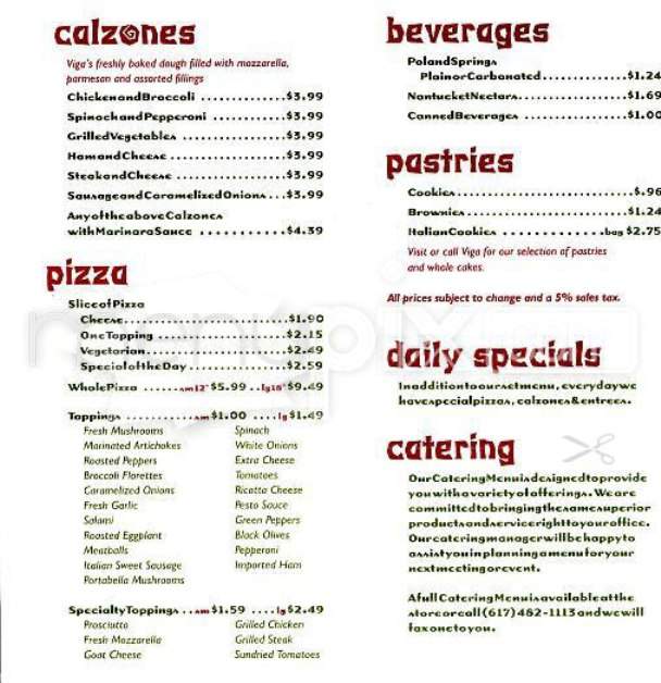 Viga - Boston, MA menu_pic