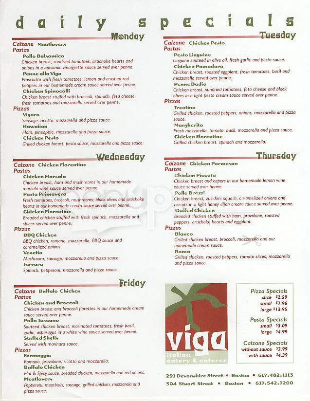 Viga - Boston, MA menu_pic