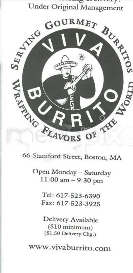 Viva Burrito - Dauphin, PA menu_pic