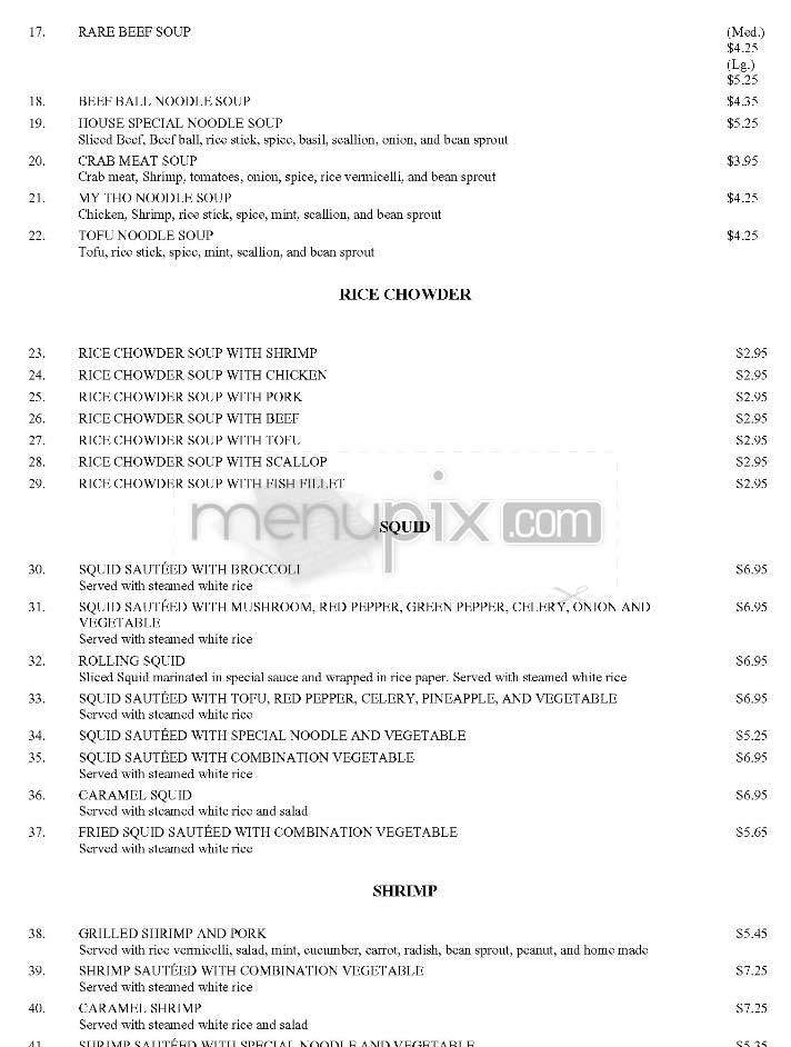 V Majestic - Allston, MA menu_pic